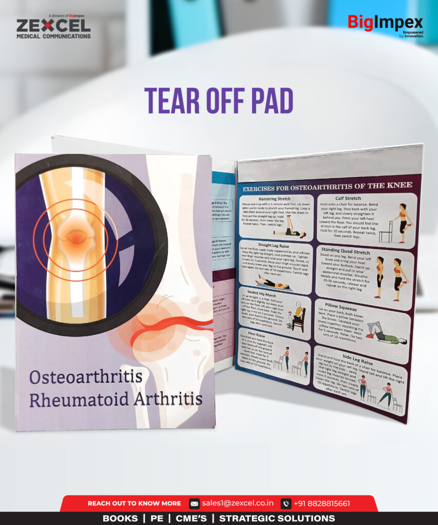 tear off pad - zexcel - osteoarthritis rheumatoid arthritis